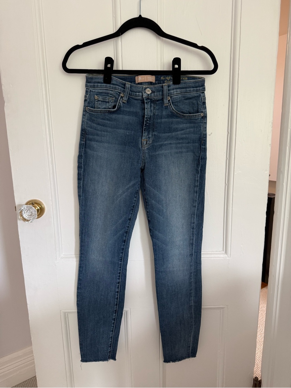 7 For All Mankind Medium Blue Skinny Jeans